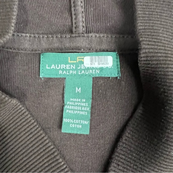 Lauren Ralph Lauren Brown Hooded Sweater Midi Dress 3/4 Sleeve, Size Medium - Picture 5 of 9